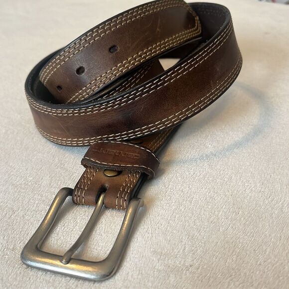 Carhartt Brown Cowhide Leather Belt SZ 45 - Picture 1 of 9